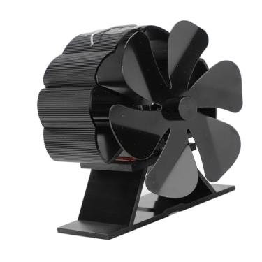 Imagem de Luocute Ventilador de Lareira Movido a Calor, Liga de Alumínio de Início Automático de 6 Lâminas Sob 25dB Ventilador Térmico Silencioso Com Fogão, para Fogão a Lenha Queimador de Toras
