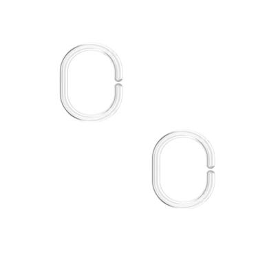 Imagem de 12 anéis de cortina de chuveiro, ganchos de cortina de chuveiro transparentes em forma de C para cozinha, banheiro, guarda-roupa, shele