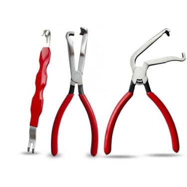 Imagem de Alicate de desconexão elétrica, ferramenta de remoção de separador de conector elétrico, alicate de ferramentas automotivas retas e de 60 graus para plugues estilo aba de pressão, carros, kit de