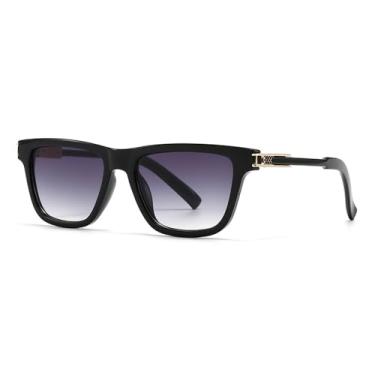 Imagem de Óculos de Sol Degradê UV400 Masculino Armação Grande Unissex para Esportes ao Ar Livre, Corrida e Ciclismo, Cinza Degradê