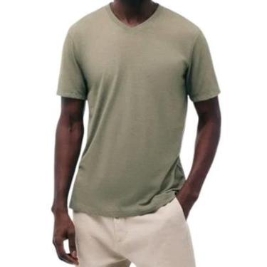 Imagem de Camiseta Masculina Hering MC Regular Mescla Verde - 022BMG9E-Masculino