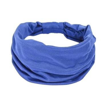 Imagem de Faixa De Cabelo Larga Feminina Com Laço Para Maquiagem, Esportes, Corr