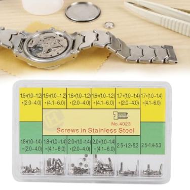 Imagem de Generic Kit de Parafusos de Tampa Traseira de Relógio Durável de Aço Inoxidável para Reparo de Relógios Com 12 Tamanhos, para Relojoeiros e Reparadores, Caixa de Armazenamento Portátil (4023)