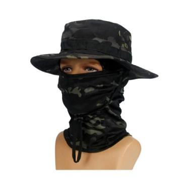 Imagem de Chapéu Boonie Masculino Camuflado Com Aba Larga Dobrável, Protetor Sol