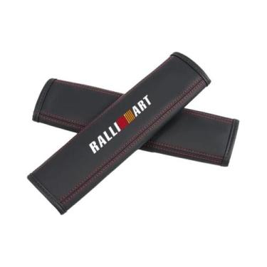 Imagem de Capas De Cinto De Segurança Em Couro Nappa Para Mitsubishi Ralliart As