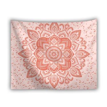 Imagem de Microtecido de parede de flores de tapeçaria Mandala 150x150cm