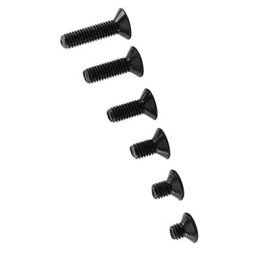 Imagem de Generic Conjunto de Parafusos de Soquete Hexagonal, Conjunto de Fixadores de Liga Forte de Aço para Reparo de Máquinas de Escritório Doméstico, 150 Peças M3 Preto (C: Cabeça chata)