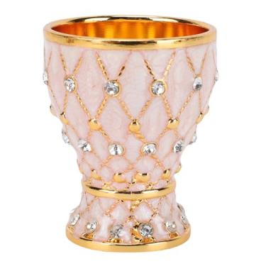 Imagem de Phefop Copo de Vinho Vintage, Copo de Liga de Zinco Multicolorido, Cálice de Vinho Decorativo, Ornamento de Evento Elegante para Comunhão, Festa de Casamento, Feriados, Bar de (ouro branco)