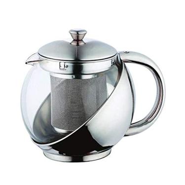 Imagem de Bule com infusor de Chá 900 ml inox e vidro 5508KH