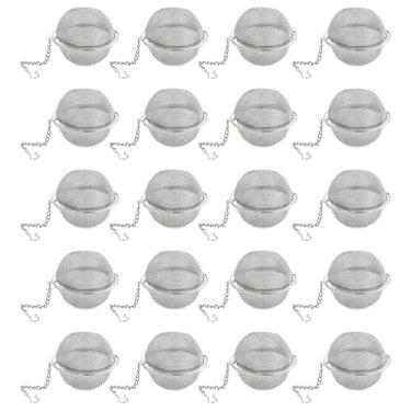 Imagem de Infusores de chá de folhas soltas, infusores de bola de chá para chá solto, filtro de chá de malha extrafina, filtro de chá de aço inoxidável para temperos de ervas e especiarias (20)