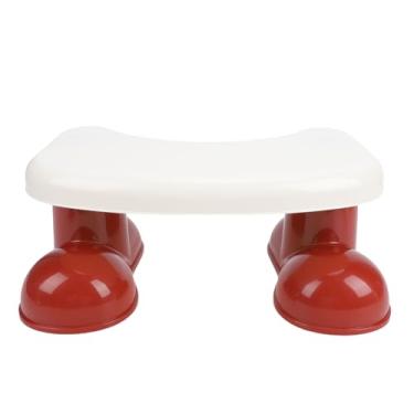 Imagem de aqxreight Banco Sanitário Agachado, Banco Portátil para Adultos Com Textura Antiderrapante, Postura Correta, Melhor Saúde e Defecação do Cólon, Cabe Em Banheiros Padrão de 14 a 16 (Vermelha)
