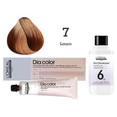Imagem de Tonalizante Dia Color 7 Louro + Emulsão Reveladora 6v  L'Oréal Profess