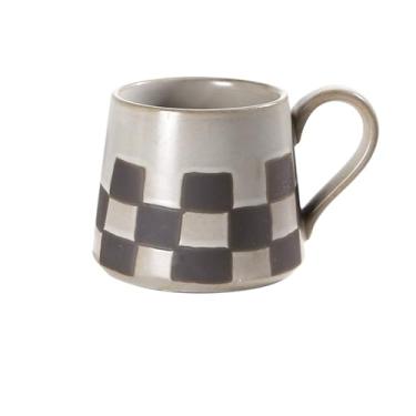 Imagem de Xícaras de café Caneca quadrada de cerâmica grossa fosca para café doméstico 250ml