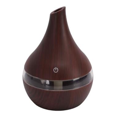 Imagem de Brrnoo Umidificador de Aromaterapia USB, Difusor de óleo Essencial de 300ML Com Luzes LED de 7 Cores e Acabamento de Grãos de Madeira, para Viagens de Meditação de Ioga Em Home Office