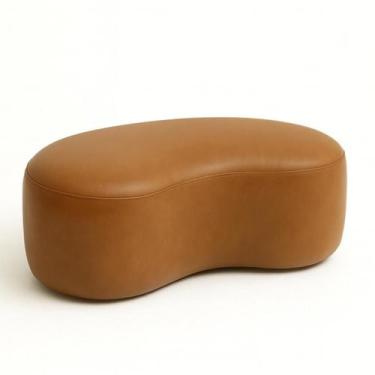 Imagem de Puff Feijão Orgânico Curvo material sintético 80x45 Minimalista Resist