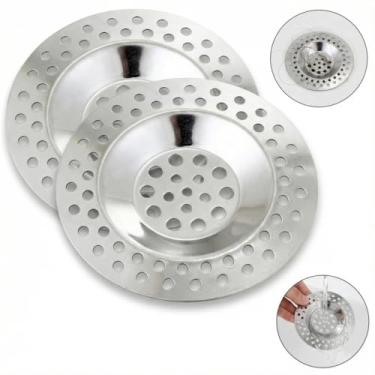Imagem de Generic Coletor de cabelo de ralo de banheira de aço inoxidável, filtro de ralo de chuveiro para pia de banheiro, banheira e chuveiro - Evita entupimentos de cabelo e detritos