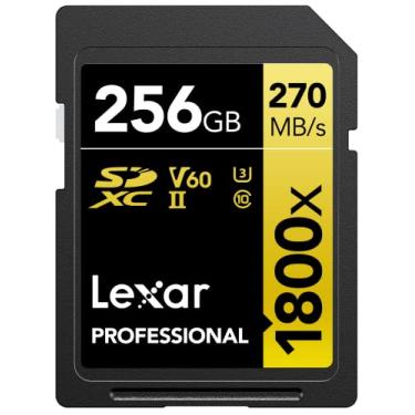 Imagem de Cartão de Memória SD SDXC Lexar Professional 1800X SÃ:copyright:rie Gold 280-210 MB/s C10 U3 V60 - 256 GB