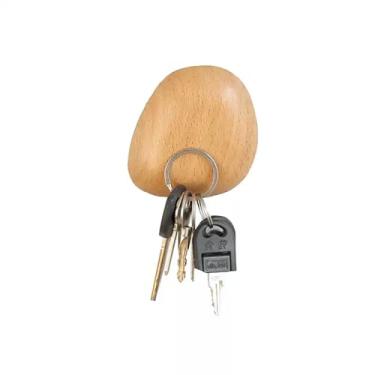 Imagem de Porta-chaves magnético de madeira para parede, organizador de chaves de madeira maciça com ímã forte, suporte de chaves de parede adesivo minimalista para entrada, decoração de casa, armazenamento, 8