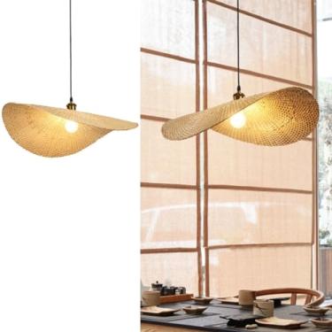 Imagem de Luminária pendente vintage retrô para mesa de jantar, com soquete E27, altura ajustável, para sala de jantar, com estrutura em ferro, ideal para escritório, cozinha e sala de estar (Tamanho: