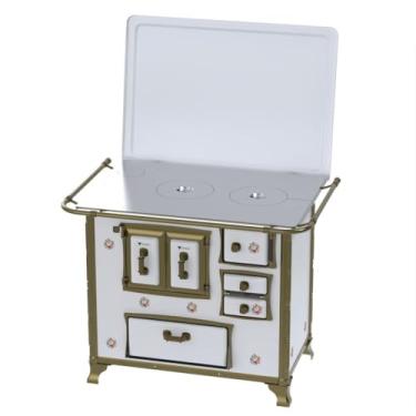 Imagem de Fogão a Lenha N 2 Renaissance Chapa de Aluminio Branco Buque Saida Esquerda