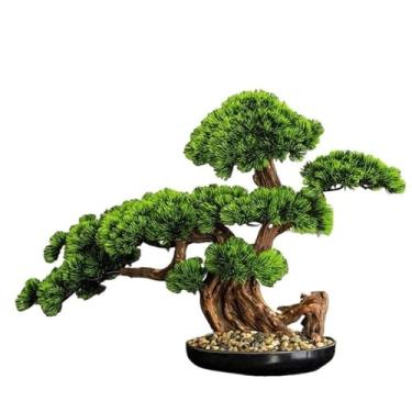 Imagem de Bonsai artificial de plantas falsas, bonsai, pinho, bonsai, decoração de mesa, balcão de entrada, simulação de vegetação, decoração