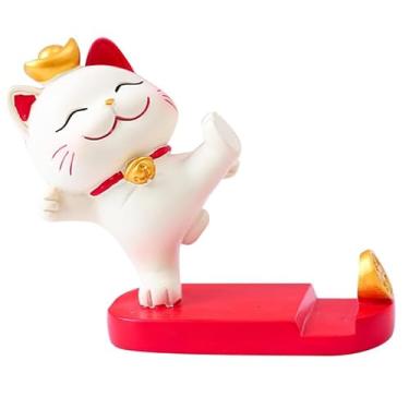 Imagem de Lindo suporte para celular, suporte para celular de gato, suporte de smartphone, enfeite de mesa, acessórios de mesa para todos os smartphones móveis