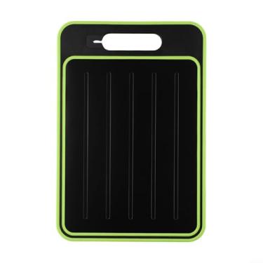 Imagem de Tábua de corte de alumínio 4 em 1 Fast Thaw com bandeja de descongelamento, afiador ralador de alho descongelamento rápido carne aves peixes naturalmente sem eletricidade lava-louças 36,5 x 25 cm (P)