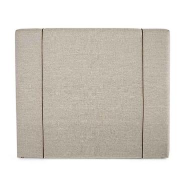 Imagem de Cabeceira Casal Édez Plan Estofada Linho Bege, 138 cm
