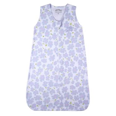 Imagem de Saco de Dormir Bebê Pijama Menina Suedine Estampado Floral 100% Algodão (Lilás, G)