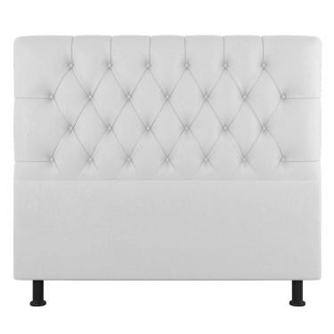 Imagem de Cabeceira Cama Box Casal Queen Size Nice 160cm Sintético Branco - Abmaza