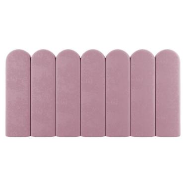 Imagem de Painel Cabeceira Cama Box Solteiro Lana 90cm Suede Rosê - Abmaza