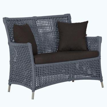 Imagem de 1 Sofá área Externa Igapó Alumínio Fendi Corda Náutica E9 Prata