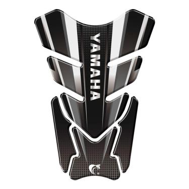 Imagem de Adesivo Resinado Protetor De Tanque Moto Qualquer Moto Yamaha Prata Prata E Preto