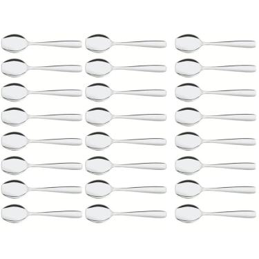 Imagem de Conjunto Colheres para Sorvete Inox Tramontina Servir Doces Sobremesa 24 Peças