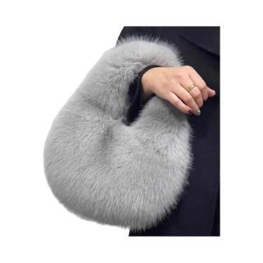 Imagem de Bolsas De Designer Femininas Em Pelúcia Macia Em Forma De Meia-Lua, Lu