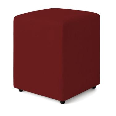 Imagem de Puff Quadrado Decorativo Sienna Veludo - 7 Decor Vermelho