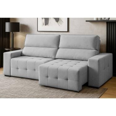 Imagem de Sofa 3 Lugares Retratil e Reclinavel Veludo Village Ferguile