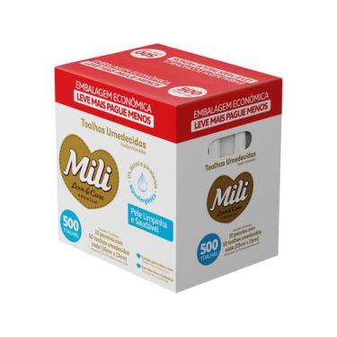 Imagem de Lenço Umedecido Mili Premium Love & Care 500 unidades