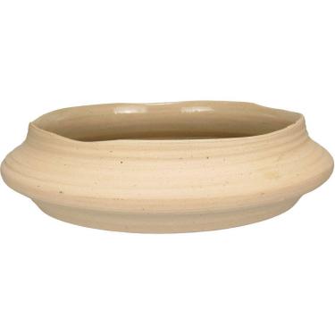 Imagem de CENTRO MESA REDONDO DECORATVO FRUTEIRA HOME&CO CERÂMICA 9x35x35cm BEGE