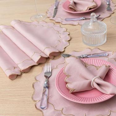 Imagem de Kit Jogo Americano Florata12 Pçs Souplats Mesa De 6 Lugares Mesa Posta