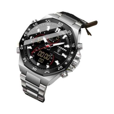 Imagem de Relógio De Pulso Masculino Militar LED Luminoso À Prova d'Água Em Aço 