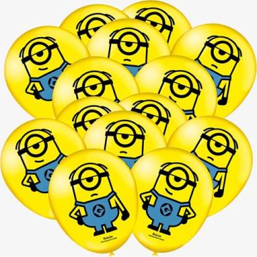 Imagem de Balão Minions Especial Premium 9 Polegadas kit 25 Bexigas - Fantasias 