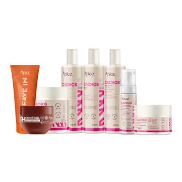 Imagem de Kit Shamp, Cond, Gelatina, Másc, Mousse, Ativador Cachos, Leave in e M