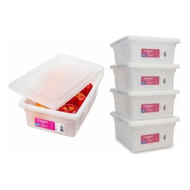 Imagem de Kit 5 Caixa Multiuso Para Armazenar Alimentos Carnes Aves 5L - Sanremo