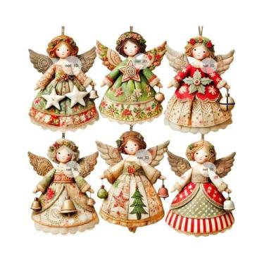 Imagem de Pingente De Papel De Anjo De Natal Vintage Para Decoração De Parede E 