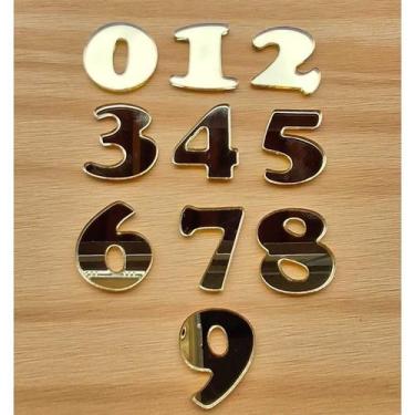 Imagem de Letras em Acrílico Espelhado 2CM de altura - NoBrand, 30 unidades