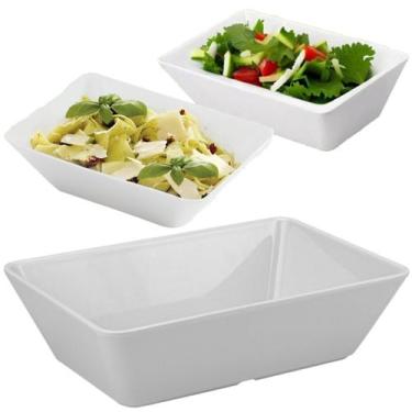 Imagem de Travessa Retangular Funda 25cm Buffet em Melamina Saladeira - Uny Home