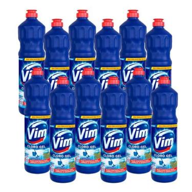 Imagem de Kit 12 Desinfetantes Vim Multiuso Cloro Gel Original 700ml