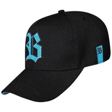Imagem de Bone Blck Original Snapback Preto Logo Azul Suede Masculino-Masculino