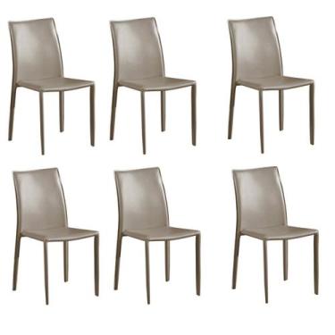Imagem de Kit 6 Cadeiras Revestimento PVC Amanda - Rivatti